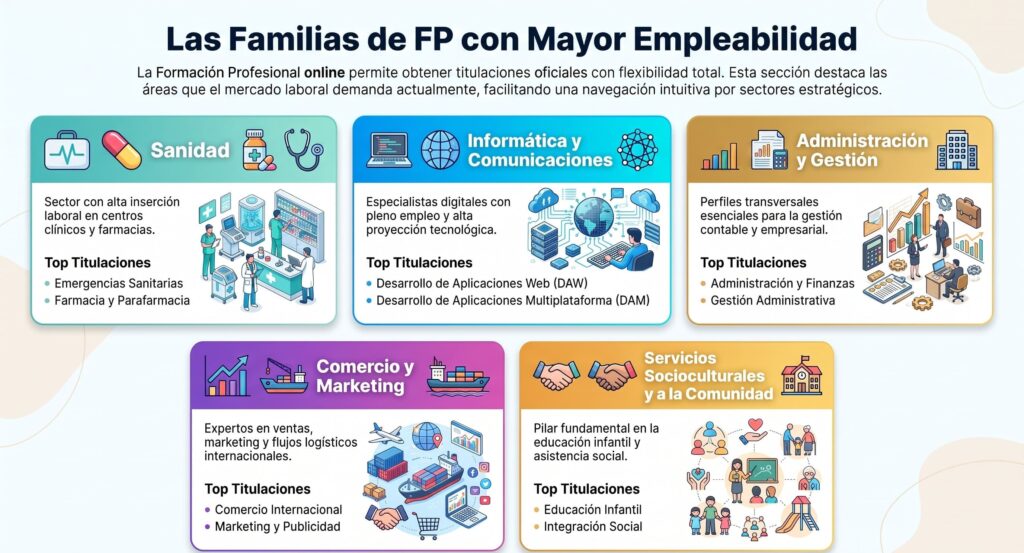 Familias de FP más demandadas