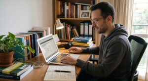 "Adulto estudiando para un certificado de profesionalidad o FP"